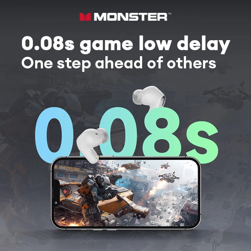 Bluetooth 5.4 Wireless Gaming Earphones with Mic Long Battery Life HiFi Stereo