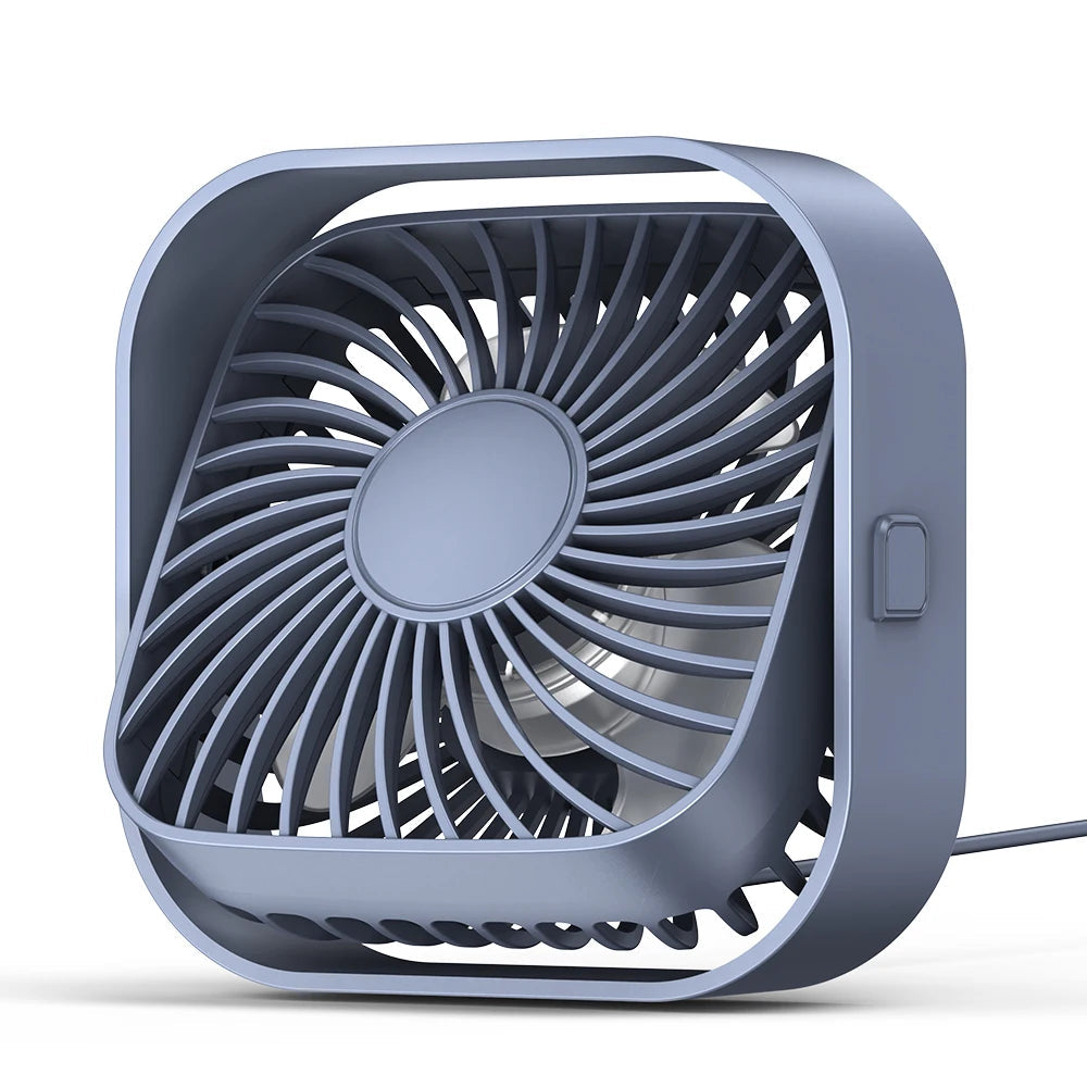 Portable USB Desk Fan Quiet Mini Table Fan with Strong Airflow Three Speed and 360 Degree Rotation