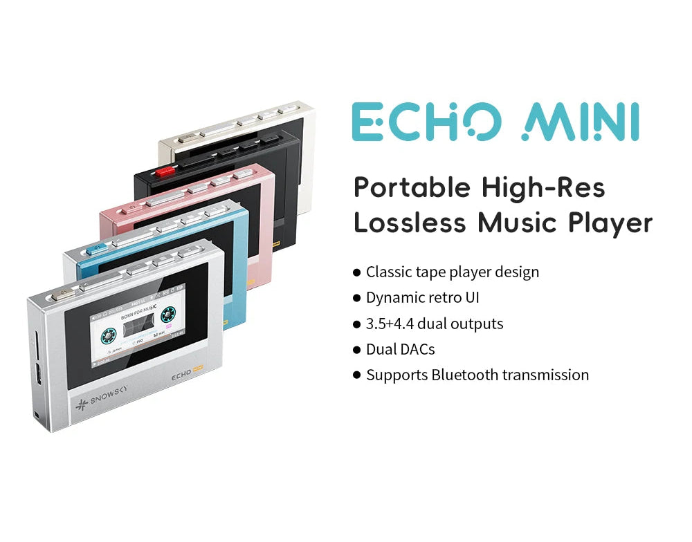 Retro Cassette Looking Bluetooth MP3 Music Player with 15 Hours Battery and Dual Headphone Outputs