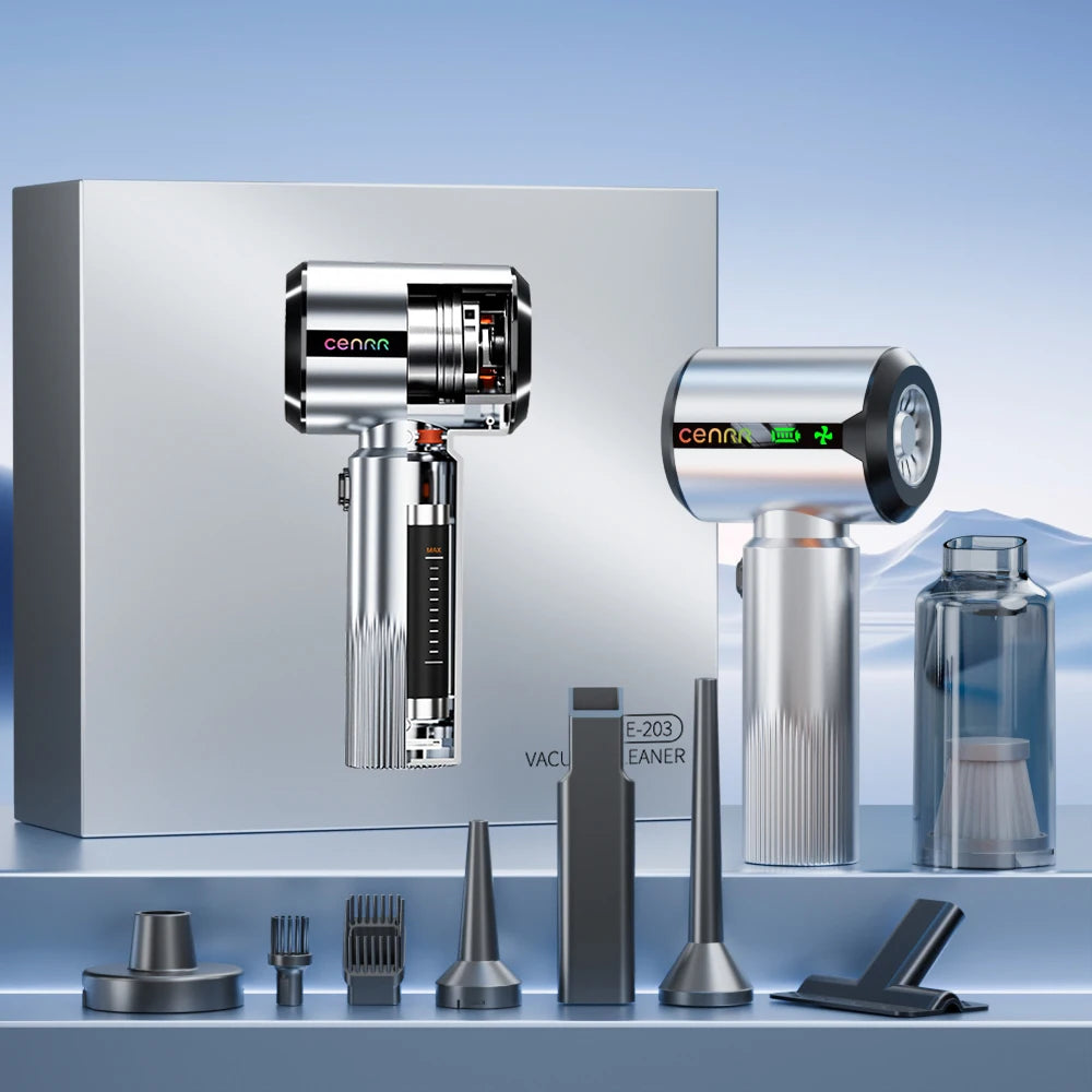 Powerful Cordless Handheld Car Vacuum Cleaner 7500mAh Wet Dry Portable Cleaner with LED Display