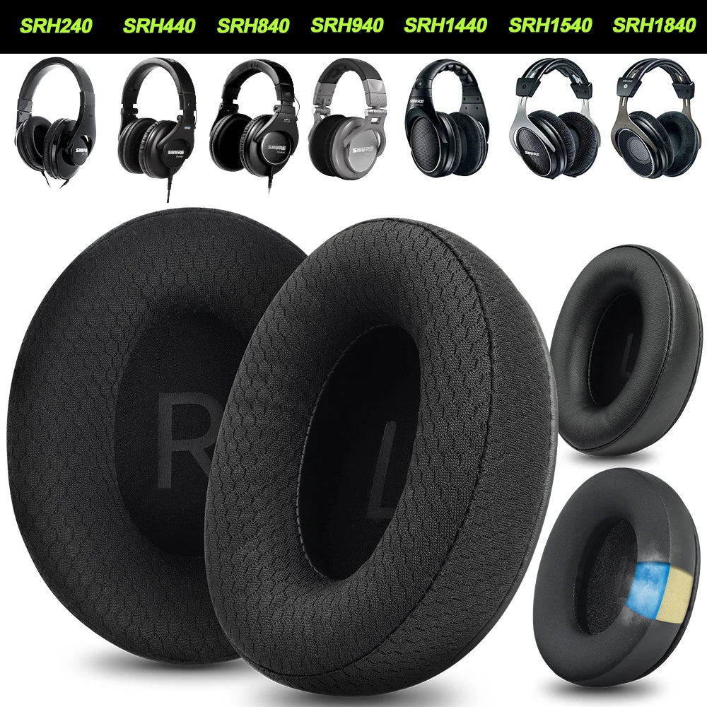 Premium Memory Foam Ear Pads for Shure SRH240 SRH440 SRH840 SRH940 SRH1440 SRH1540 SRH1840