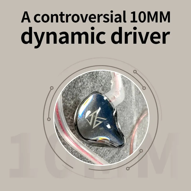 KZ EDCX Wired In-Ear Earphones with Mic, 3.5mm Plug, HiFi Sound, and Noise Isolation