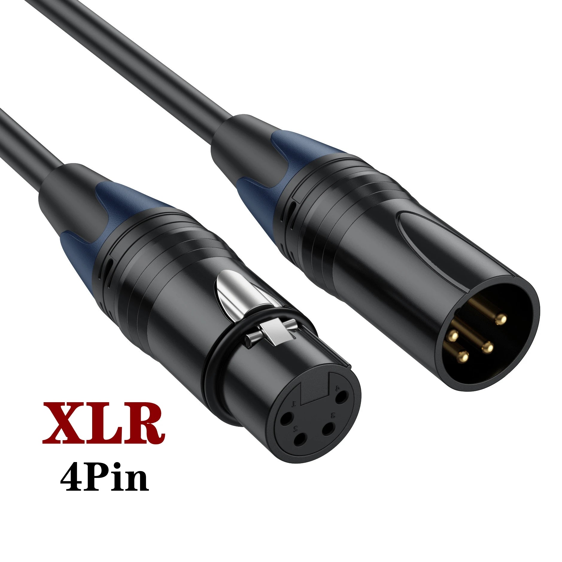 Professional XLR 3-Pin 4-Pin 5-Pin Male to Female OFC Shielded Audio Extension Cable Cord Lead