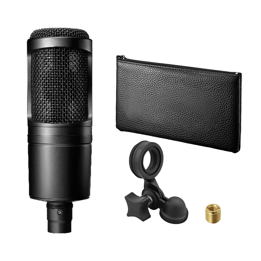 SANPUSEN AT2020 Professional Cardioid Condenser Microphone for Studio & Podcast Recording