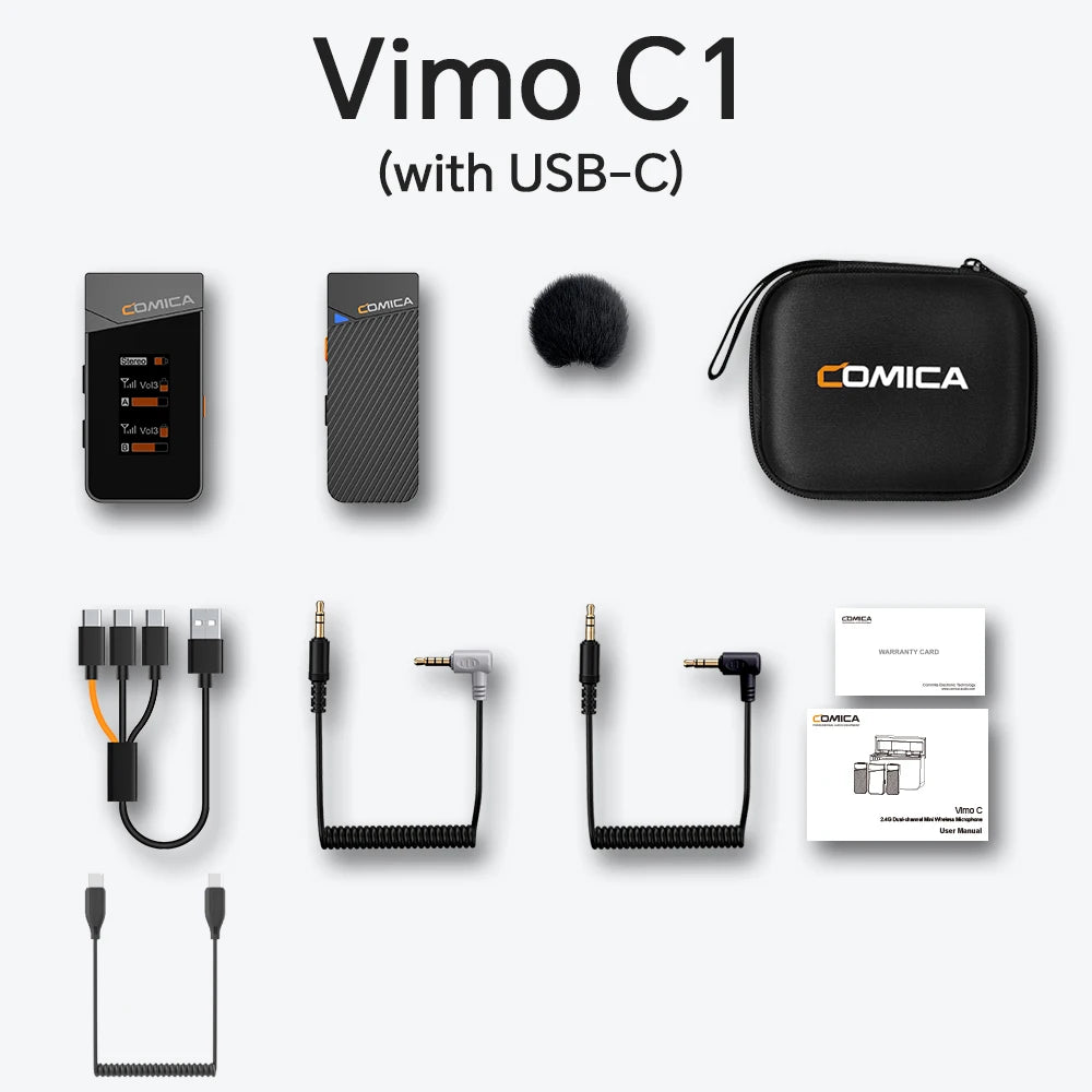 2.4GHz Mini Wireless Lavalier Microphone with Charging Case for Camera Phone Podcast Interview