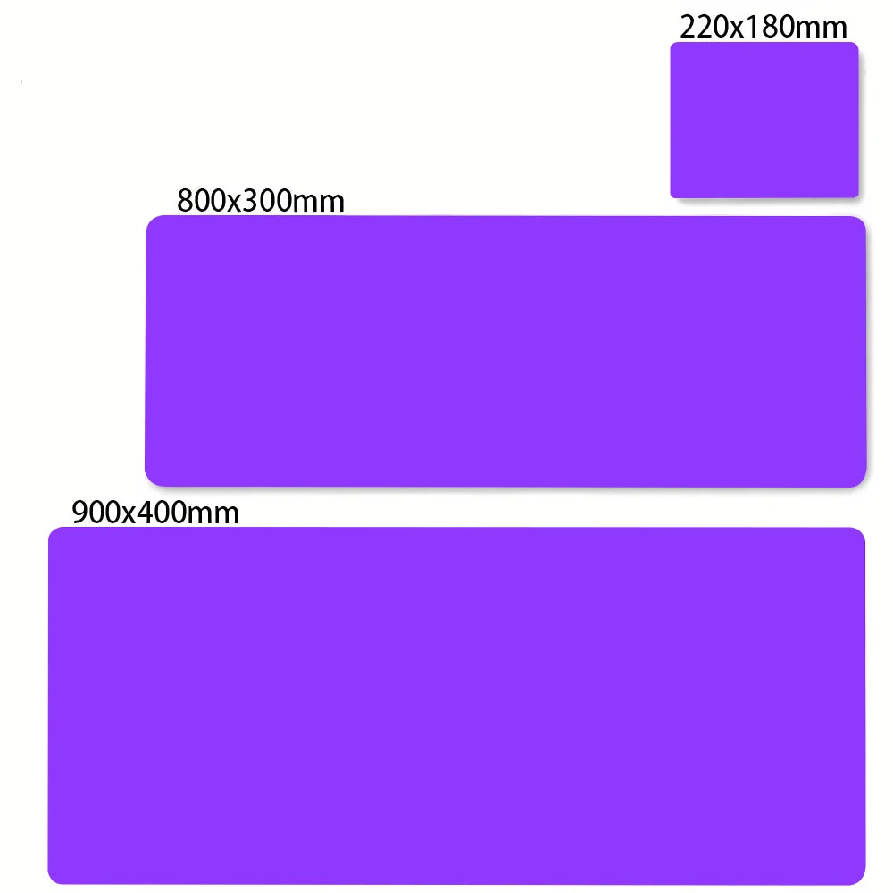 Large Waterproof Gaming Mouse Pad Solid Colour Natural Rubber Non-slip Desk Mat for Keyboard