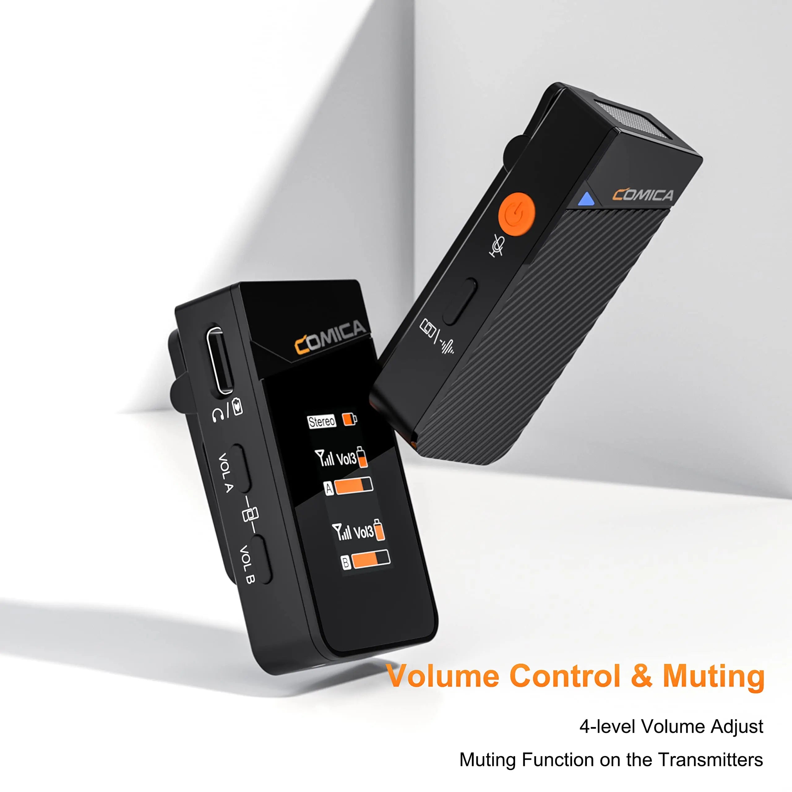 2.4GHz Mini Wireless Lavalier Microphone with Charging Case for Camera Phone Podcast Interview