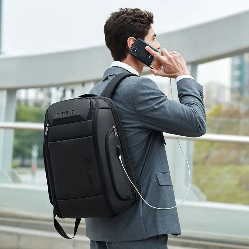 Large Capacity Water Resistant Anti-Theft Business Laptop Backpack with USB and Password Lock