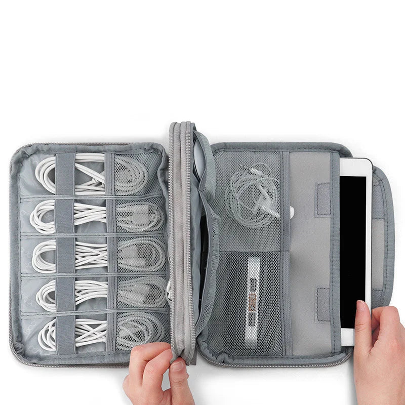 Portable Electronics Protective Storage Bag for Tablets Phones Power Banks Cables Travel Tech Pouch