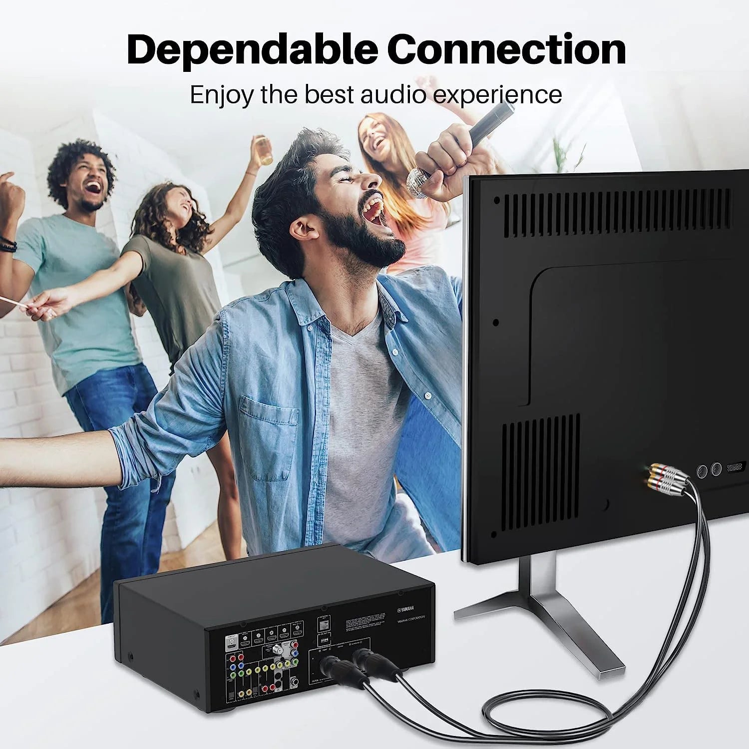 Dual XLR Male to Dual RCA Male Cable 4N OFC HiFi Audio Lead for Mixer Amplifier