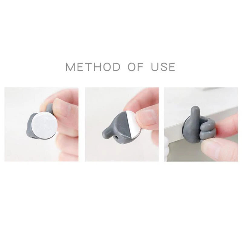 Silicone Cable Organiser Clips Set for Desk USB and Earphone Wire Management 10 Pack