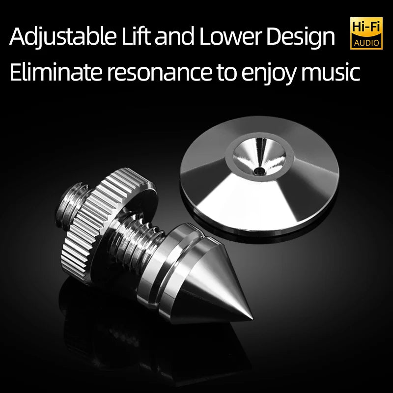 Pure Copper Rhodium Plated Isolation Feet and Damping Spikes for Amplifiers and Speakers
