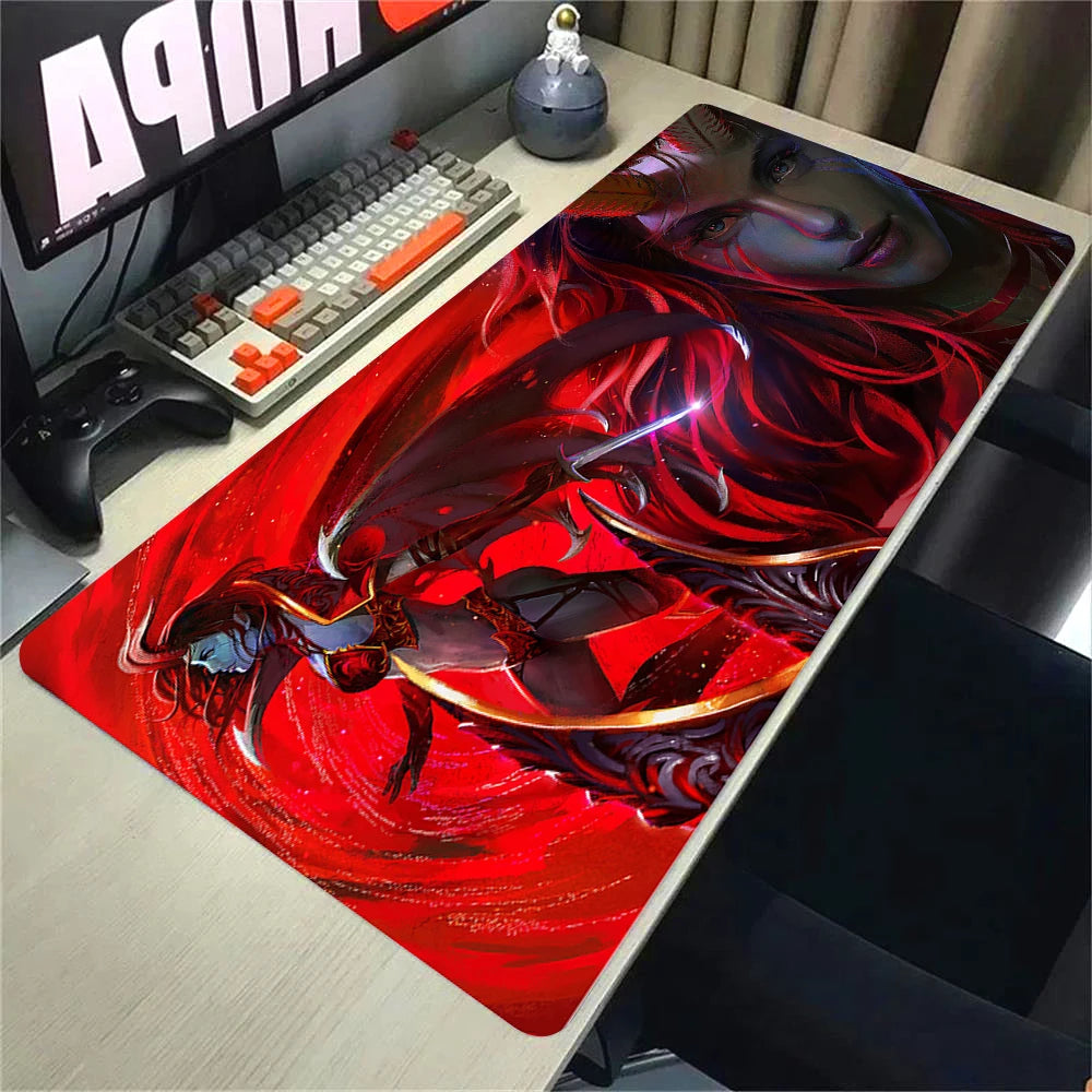 XXL Non-slip Rubber Gaming Mouse Pad with Stitched Edges for Desk and Keyboard 90x40cm