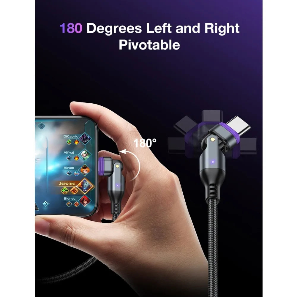 Magnetic USB Fast Charging Cable 3in1 Braided Power and Data Sync Wire