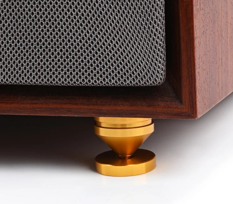 High Quality Aluminium Alloy HiFi Speaker Isolation Feet Pads with Shock Absorbing Pins