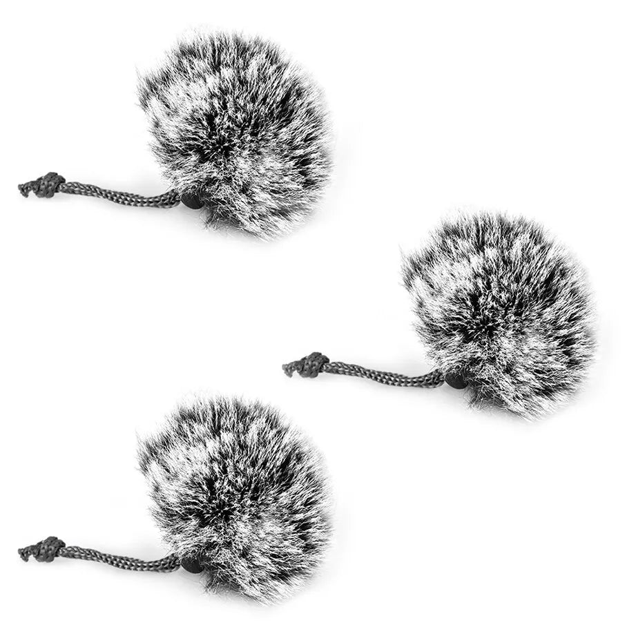 Mini Furry Windscreen Wind Muff Cover for Lavalier Microphones – Universal Fit in Multiple Colours
