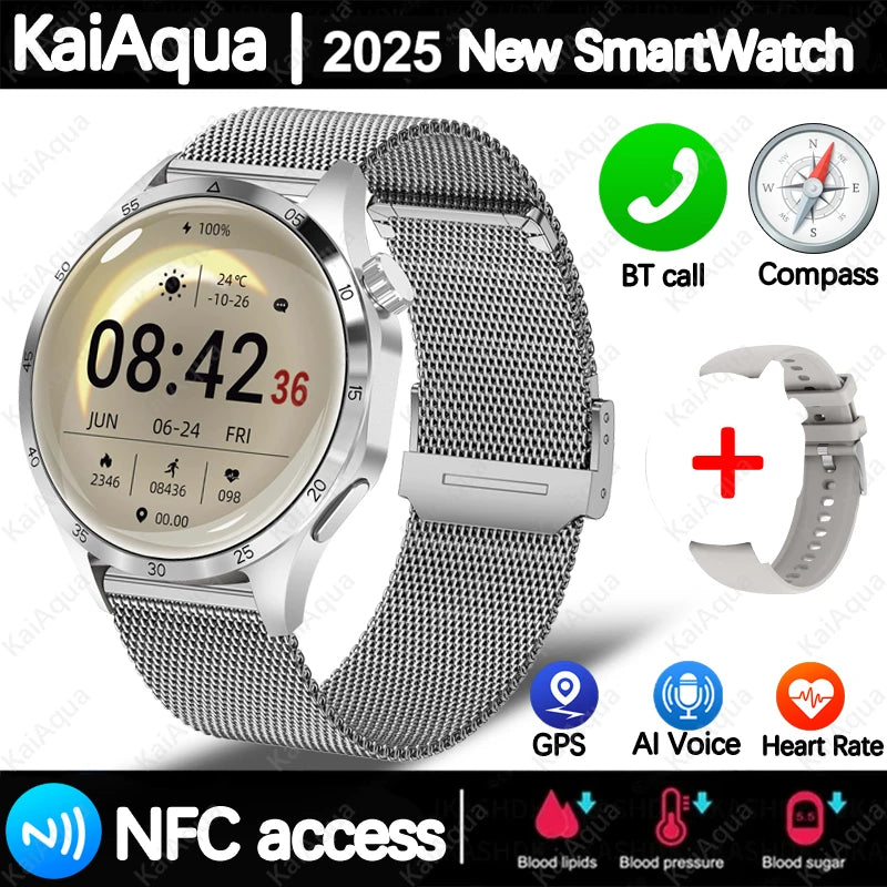 2026 NEW Watch MAX Smartwatch GPS Motion Trajectory HD Screen Bluetooth Call NFC Men Smart Watch Outdoor 100+Sport Watches Men