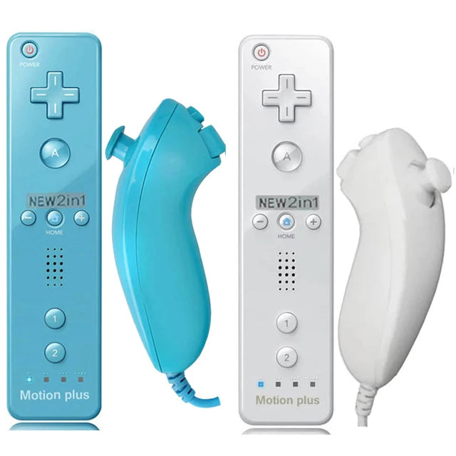 Wireless Motion Plus Remote Controller and Nunchuck Set for Wii Console Gaming Experience
