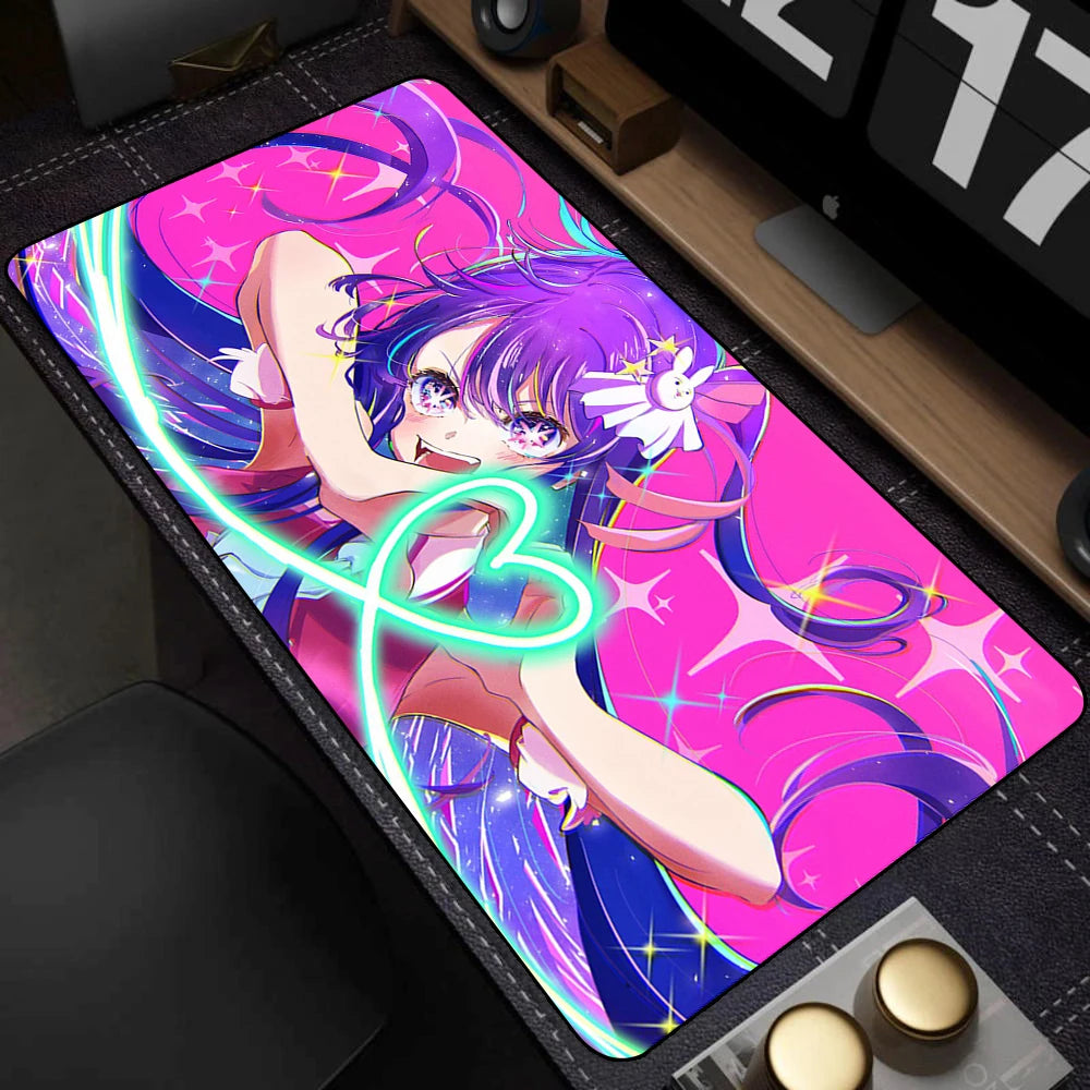 Large Anti-Slip Gaming Mouse Pad with Kawaii Illustration, Extended Deskmat for Keyboard and PC