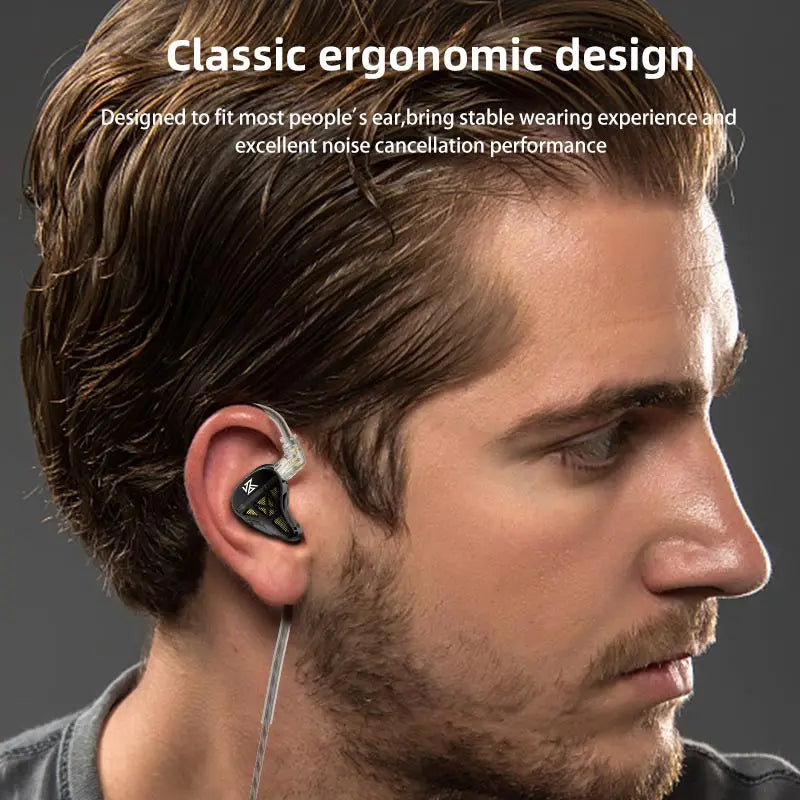 Metal In Ear Wired Earphones with Detachable Cable and Microphone for Music and Gaming