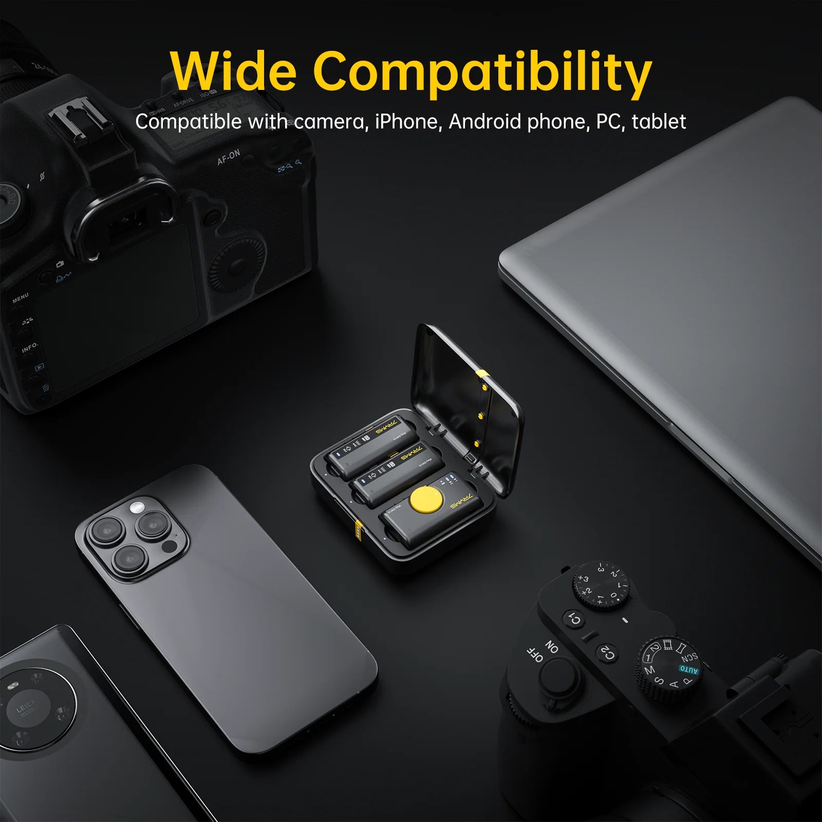 Mini Wireless Lavalier Microphone Set for Camera Smartphone Computer Vlog Live Streaming Interview