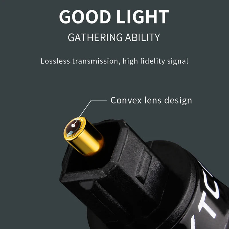 Premium SPDIF Optical Audio Cable for TV Amplifier Speaker Console and HiFi Sound System