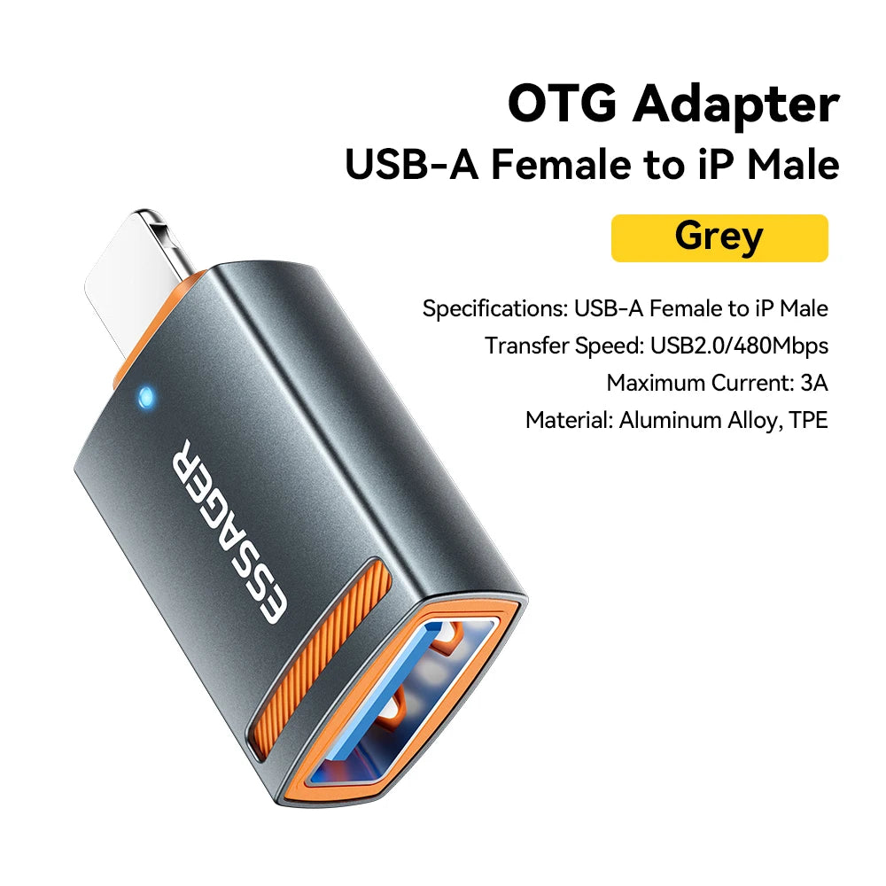 USB 3.0 OTG Adapter – Multi-Port Type-C, USB, Micro & iP Converter for All Devices