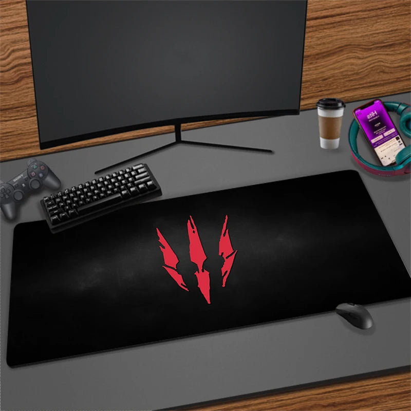 Large Cartoon Gaming Mouse Pad with Stitched Edges Non-Slip Rubber Base for Desktops and PCs
