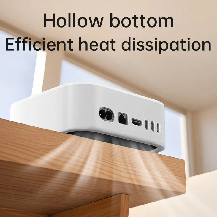 Silicone Protective Case for Mac Mini M4 Shock Absorbing Soft Cover Dustproof and Drop Resistant