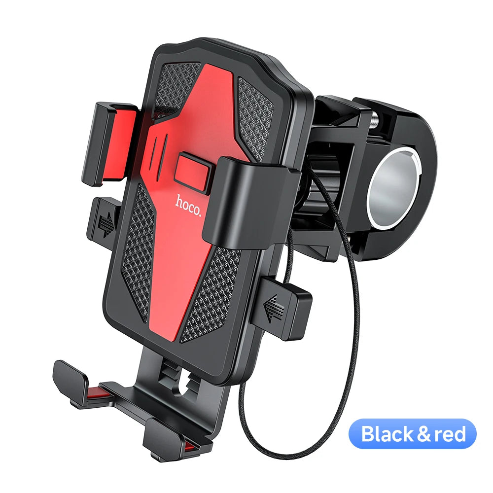 Universal Adjustable Motorcycle and Bicycle Phone Holder for 4.5 to 7 Inch Smartphones Black