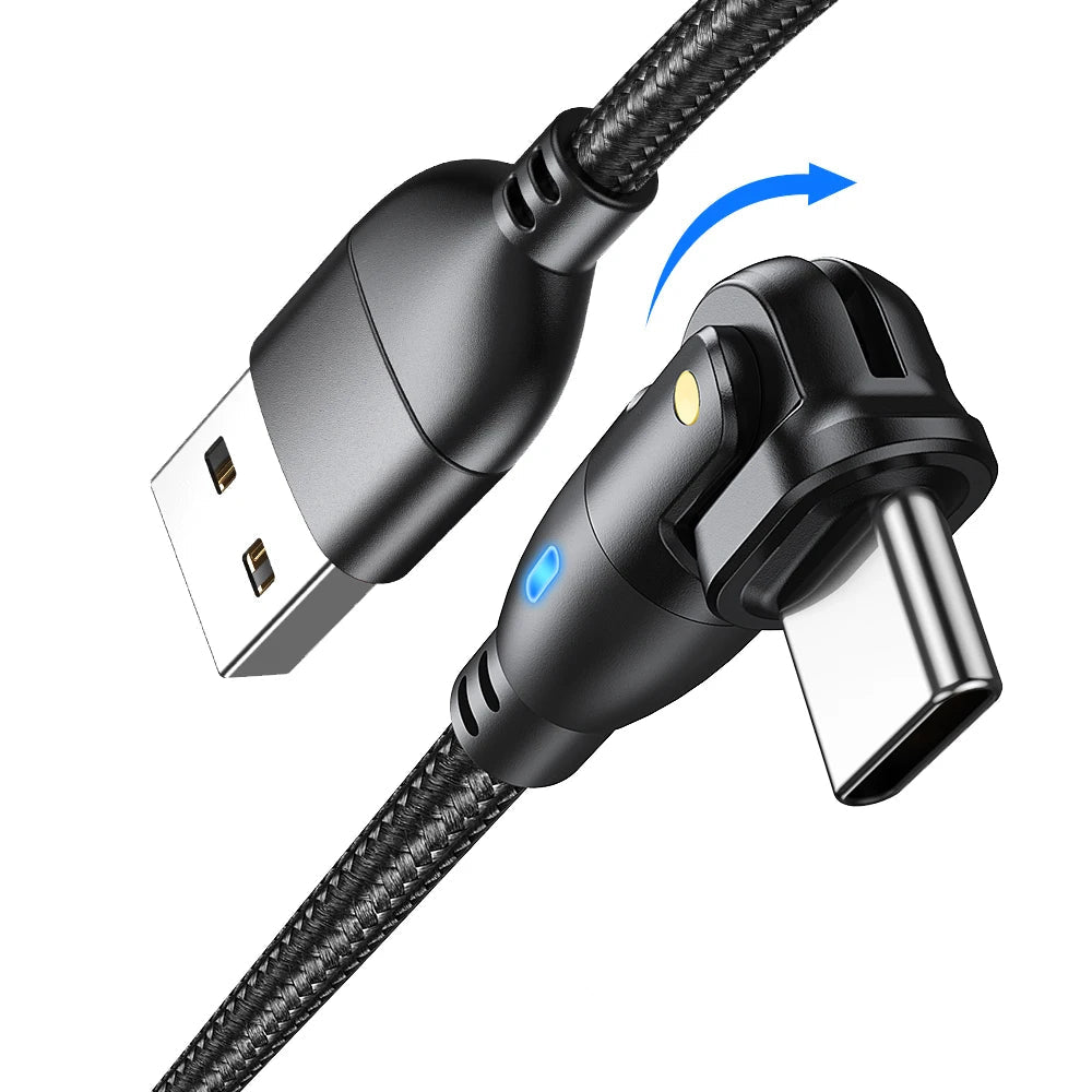 USB Type C to USB A Fast Charging Cable 3A Braided Cord for iPhone Huawei Samsung Xiaomi
