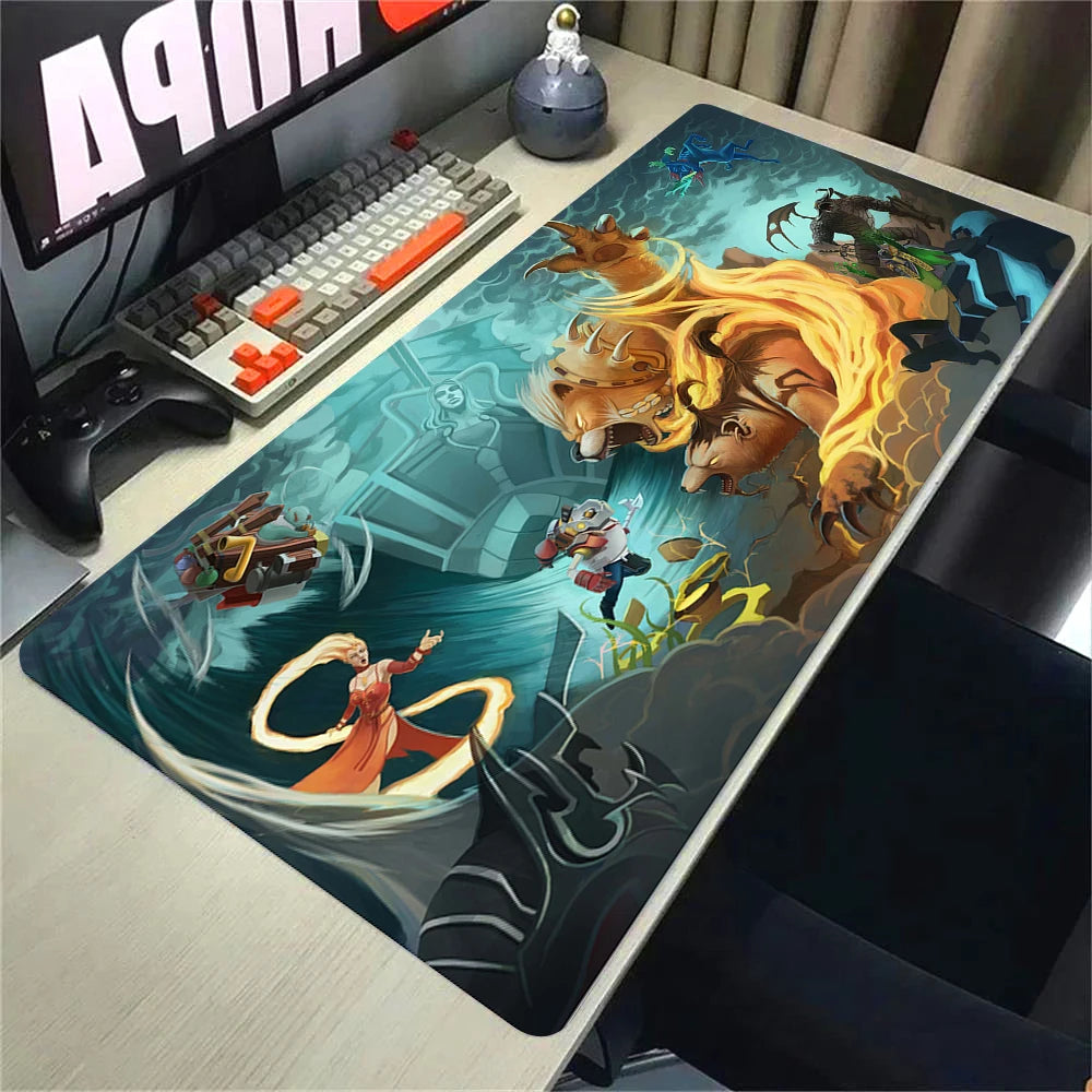 XXL Non-slip Rubber Gaming Mouse Pad with Stitched Edges for Desk and Keyboard 90x40cm