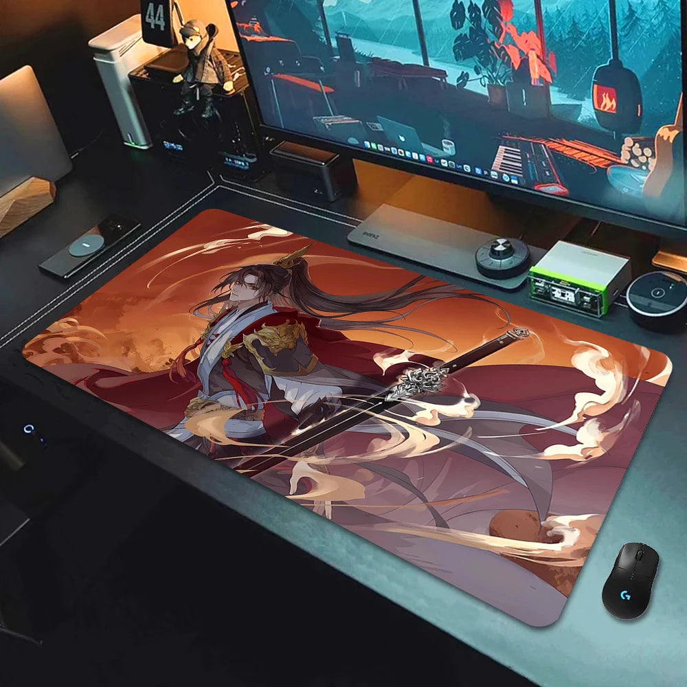 Large Gaming Mouse Pad Anime Desk Mat Non-slip Rubber Surface for Computer and Laptop Setups