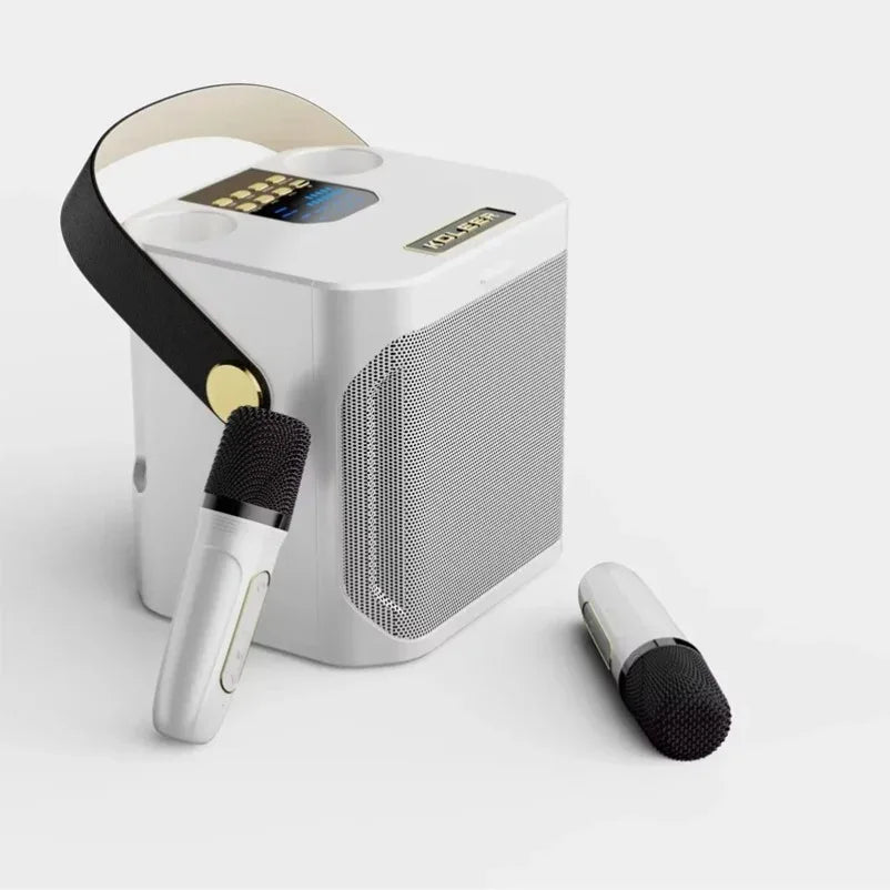 Premium Portable Bluetooth Karaoke Speaker with 360 Stereo Sound and Dual Microphones