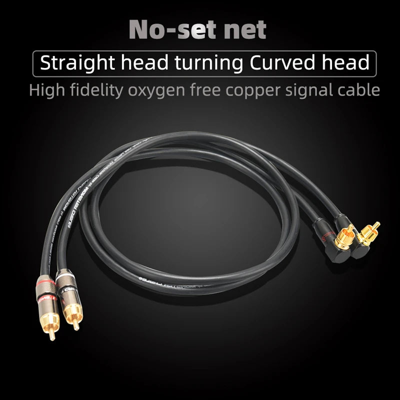 2RCA to 2RCA Hi-Fi Audio Cable 4N OFC Independent Shielding Stereo Interconnect Lead