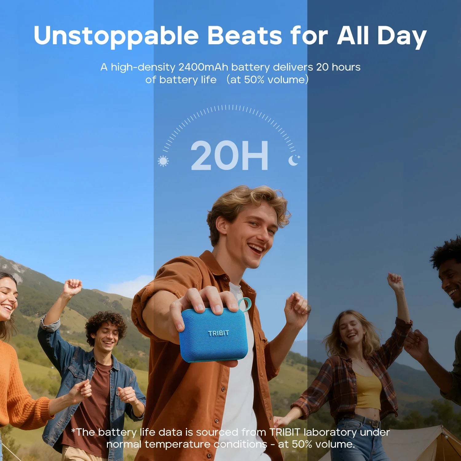 Pocket Size Bluetooth Speaker with IP68 Waterproof 20 Hour Playtime BT6.0 TWS App EQ for Travel