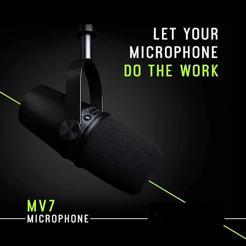 USB XLR Dynamic Podcast Microphone for Recording Streaming and Studio Voice Capture