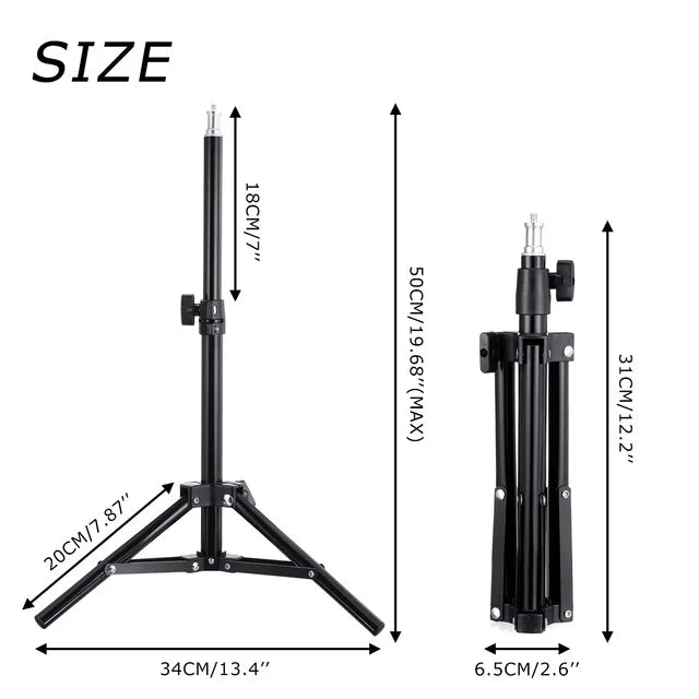 LED Ring Light with Tripod and Phone Holder for Video Streaming Makeup and Photography