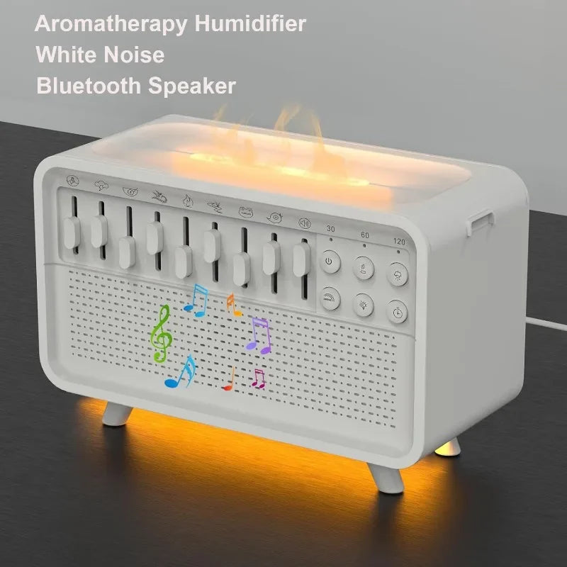 3 in 1 Bluetooth Speaker with White Noise Sleep Aid Night Light and Air Humidifier