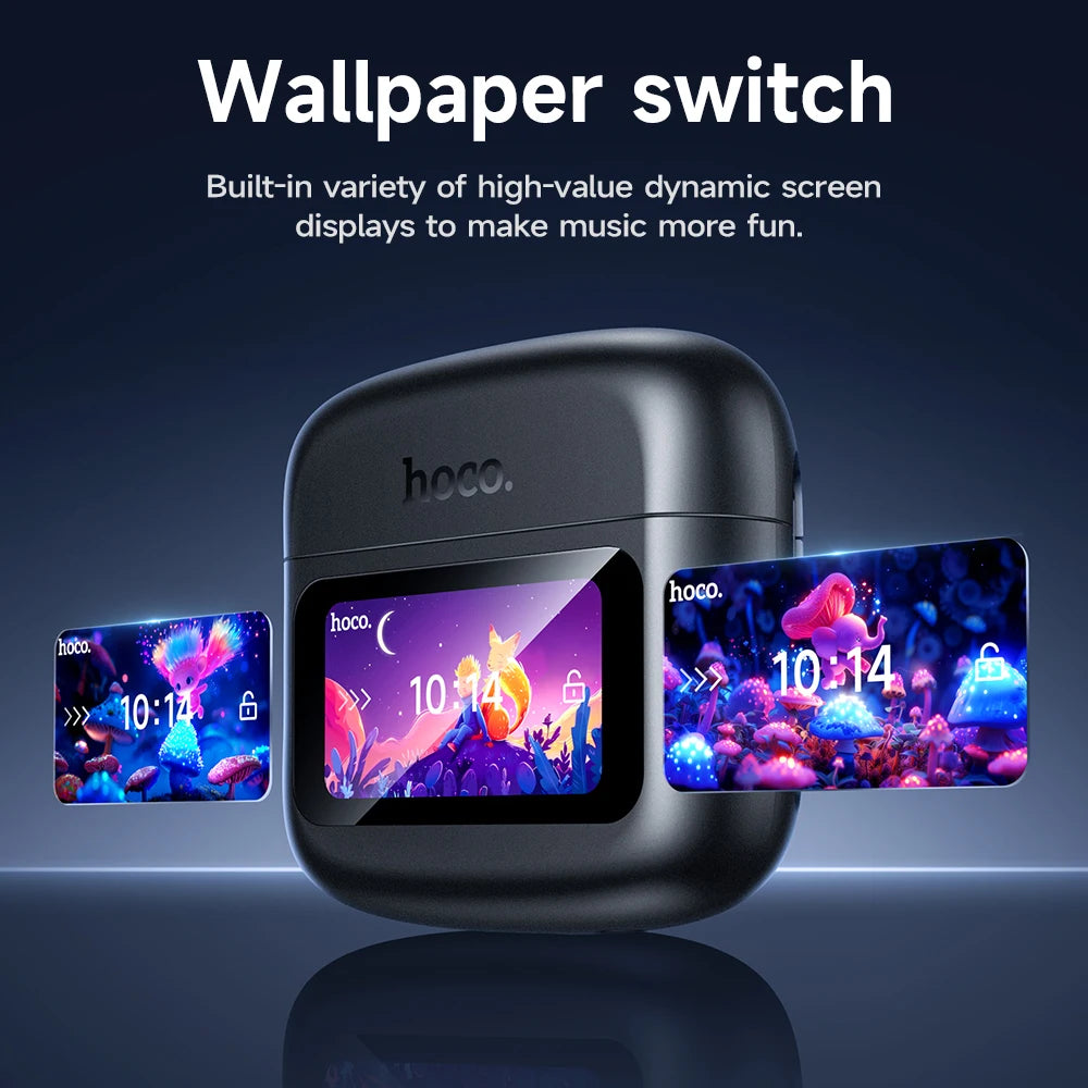 LED Touch Screen True Wireless Bluetooth Earphones In-Ear Headset with Type-C Charging Case