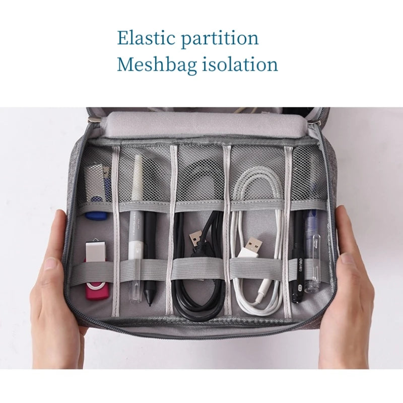 Water Resistant Travel Organiser for Electronics Accessories Cables Mouse Power Bank Large Capacity