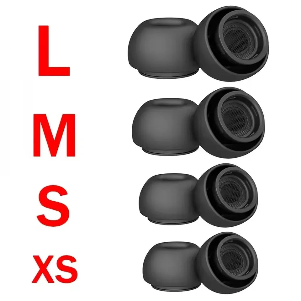 Soft Silicone Ear Tips for Wireless Earphones Replacement Earpads with Secure Fit Design
