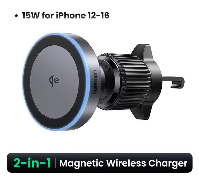 Qi2 25W Magnetic Wireless Car Charger Stand for iPhone 17 16 15 Pro Max Fast Charging