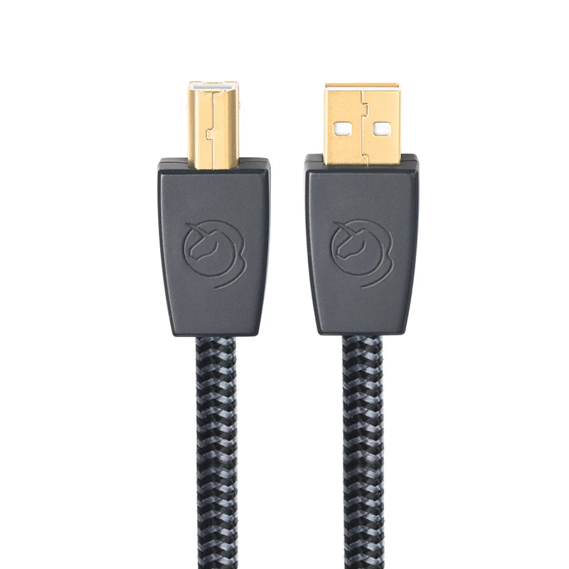 Premium HiFi USB OTG Audio Cable Type A to B OCC Shielded Cord for DAC and Sound Card