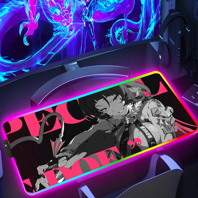 RGB Gaming Mouse Pad XXL with HD Print Non Slip Base Waterproof Rubber Desk Mat for PC Setup