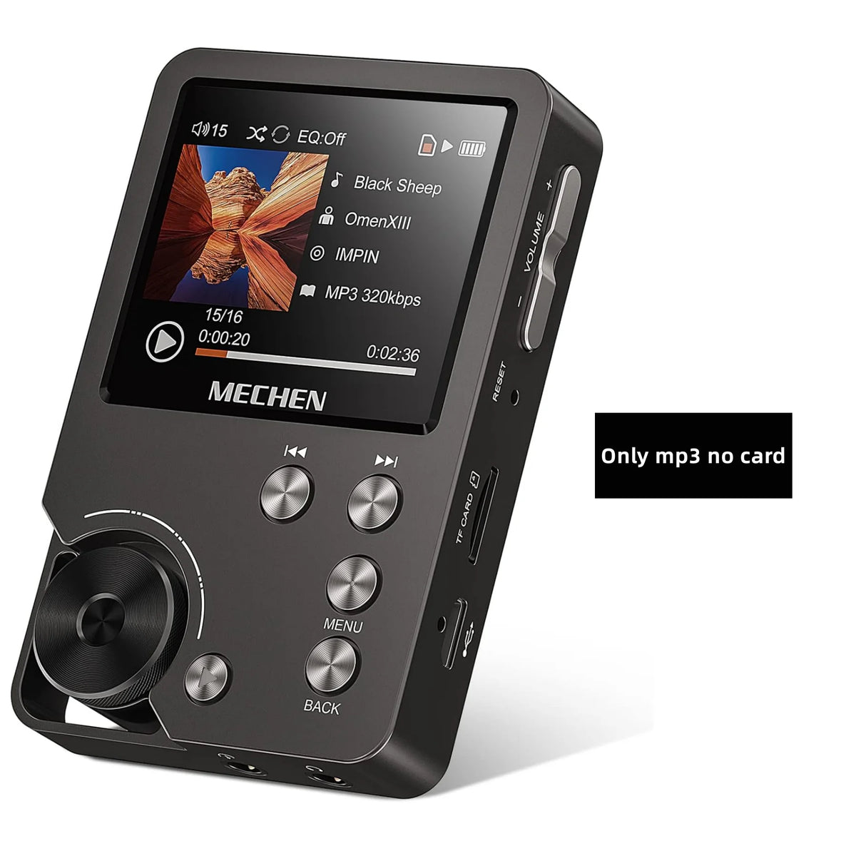 HiFi Lossless MP3 Music Player with 2 Inch Display and 64GB External Expandable Storage Up to 256GB