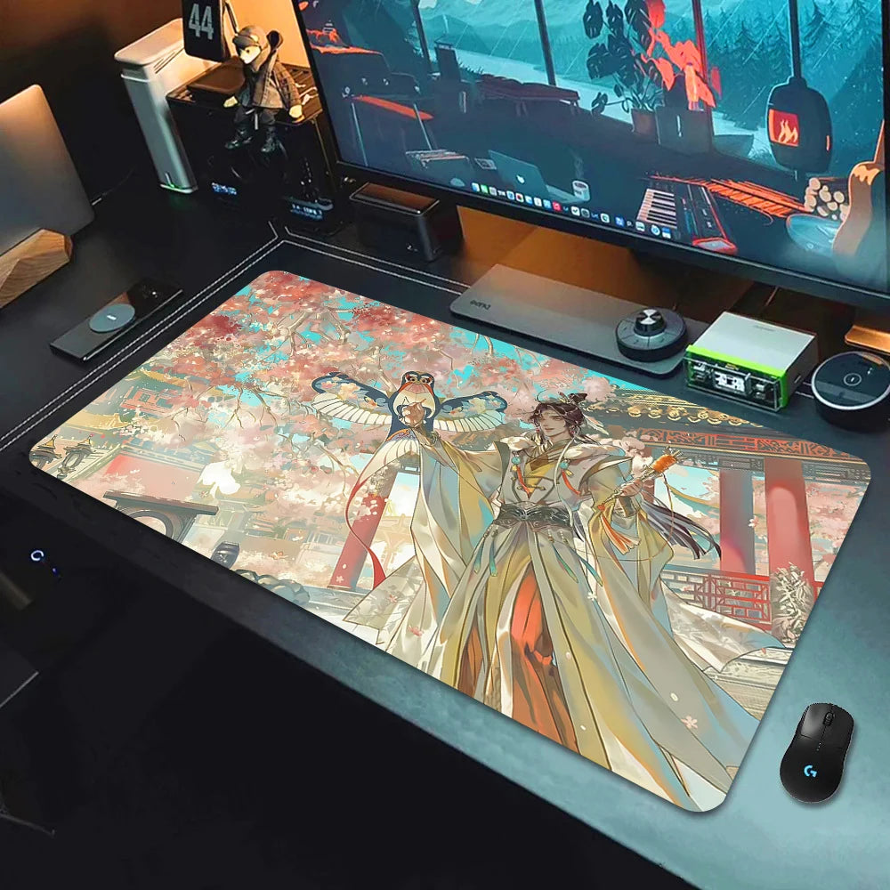 Large Gaming Mouse Pad Anime Desk Mat Non-slip Rubber Surface for Computer and Laptop Setups
