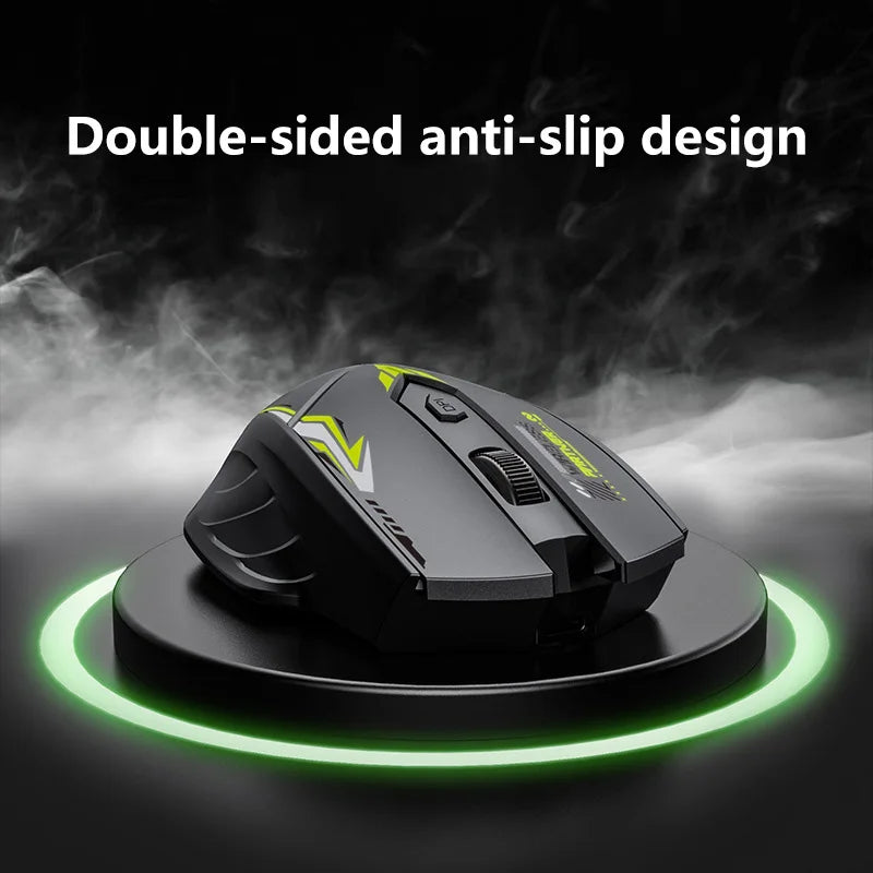 Dual Mode Wireless Mouse with Bluetooth & 2.4G, Adjustable DPI, Type-C Rechargeable Silent Design