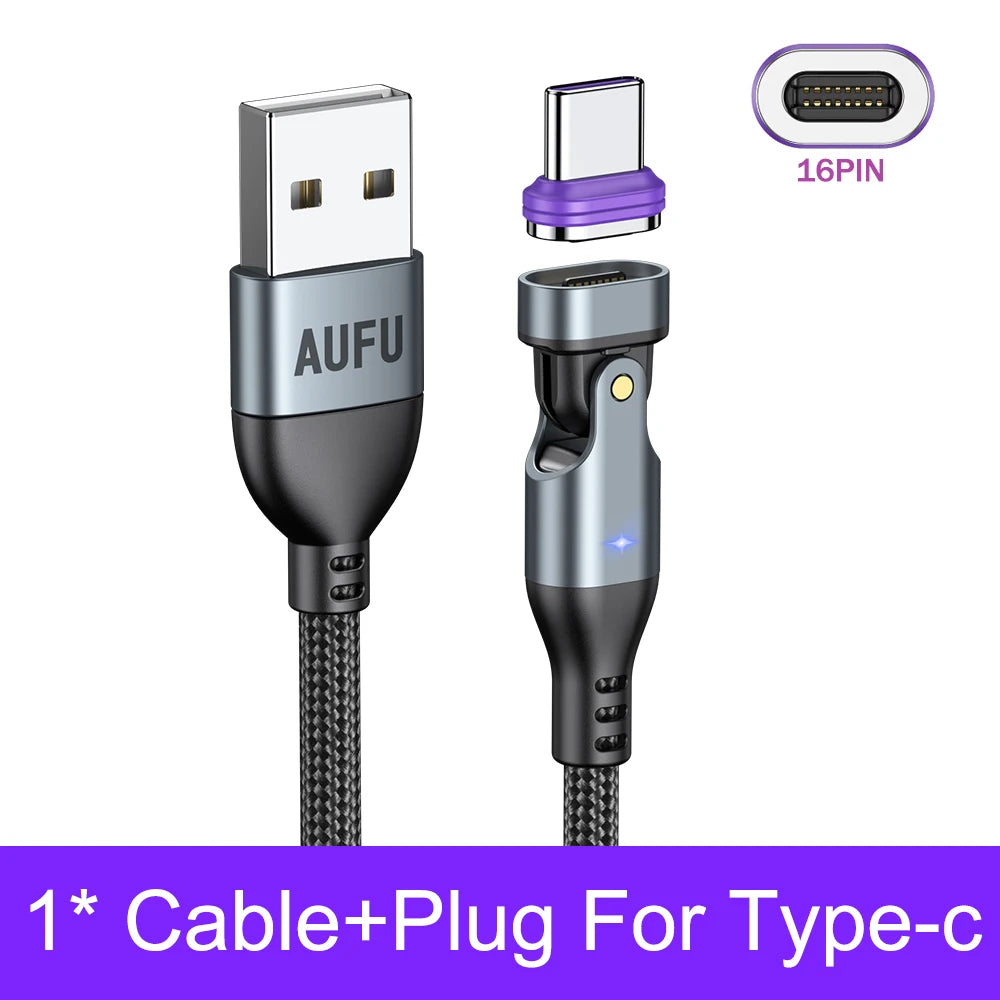 Magnetic USB Fast Charging Cable 3in1 Braided Power and Data Sync Wire