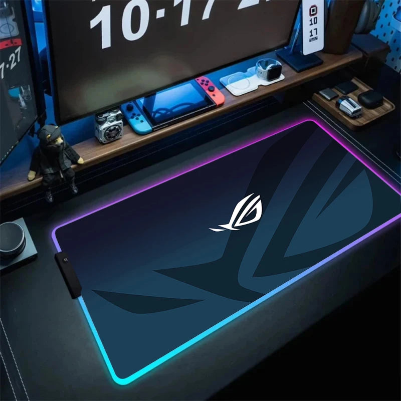 Large RGB Gaming Mouse Pad with Backlight Non Slip Surface for Keyboard and Desk Protection